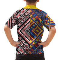 Tuvaluan and New Zealand Culture Family Matching Short Sleeve Bodycon Dress and Hawaiian Shirt The Art of Kolose and Taniko LT03 - Polynesian Pride