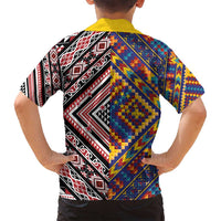 Tuvaluan and New Zealand Culture Family Matching Summer Maxi Dress and Hawaiian Shirt The Art of Kolose and Taniko LT03 - Polynesian Pride
