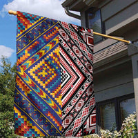 Tuvaluan and New Zealand Culture Garden Flag The Art of Kolose and Taniko LT03 - Polynesian Pride