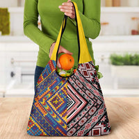 Tuvaluan and New Zealand Culture Grocery Bag The Art of Kolose and Taniko LT03 - Polynesian Pride