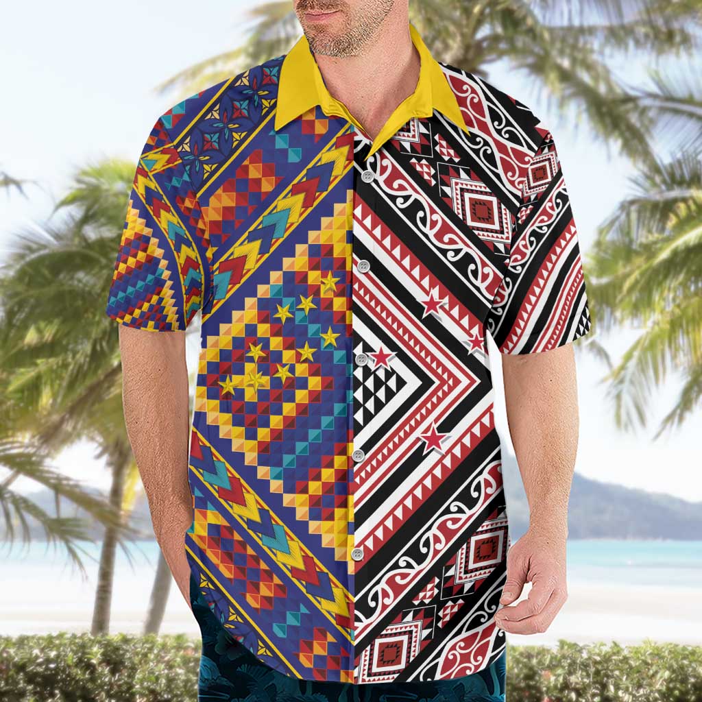 Tuvaluan and New Zealand Culture Hawaiian Shirt The Art of Kolose and Taniko LT03 - Polynesian Pride