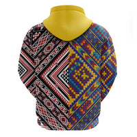 Tuvaluan and New Zealand Culture Hoodie The Art of Kolose and Taniko LT03 - Polynesian Pride