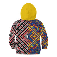 Tuvaluan and New Zealand Culture Kid Hoodie The Art of Kolose and Taniko LT03 - Polynesian Pride