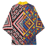 Tuvaluan and New Zealand Culture Kimono The Art of Kolose and Taniko LT03 - Polynesian Pride