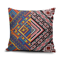 Tuvaluan and New Zealand Culture Pillow Cover The Art of Kolose and Taniko LT03 Navy - Polynesian Pride