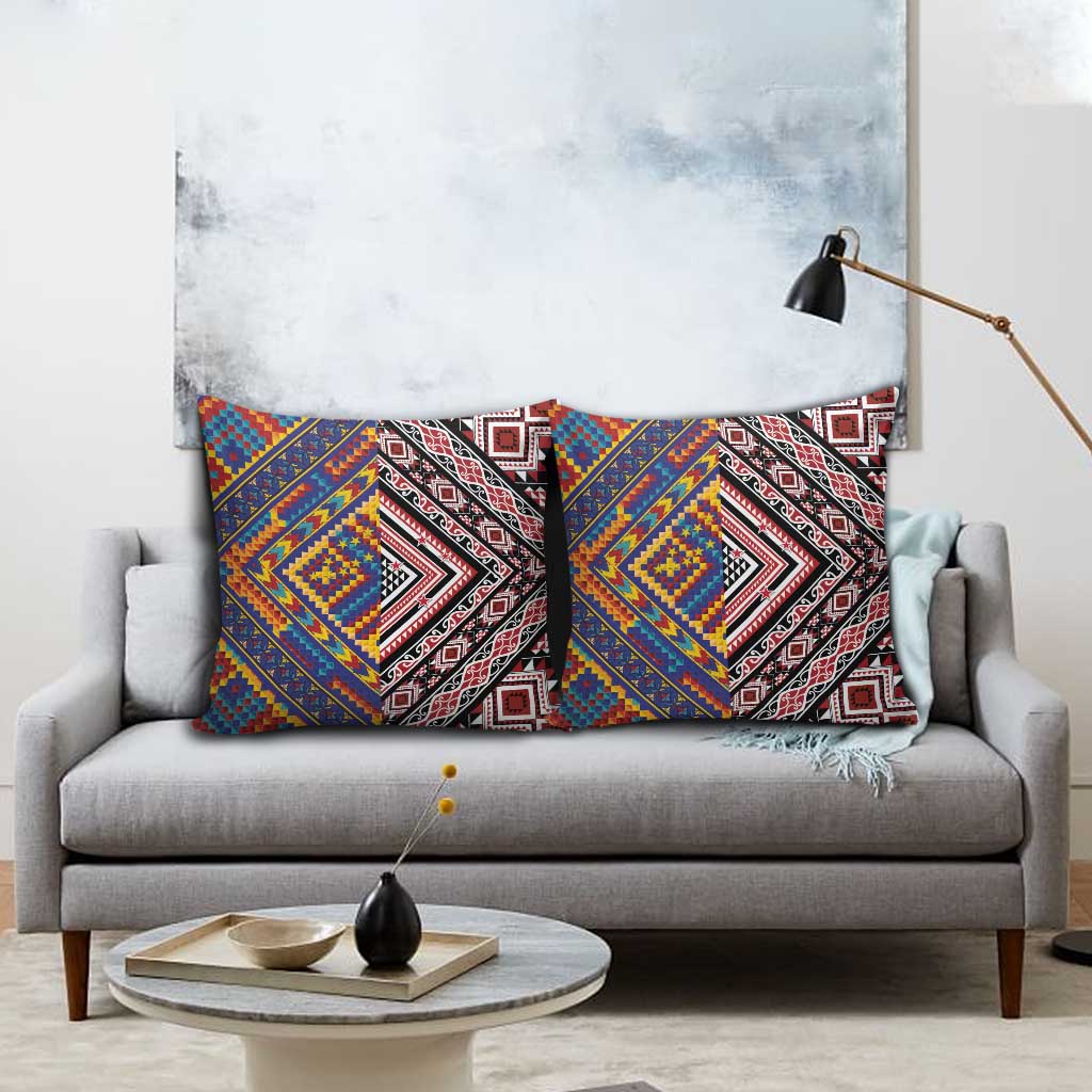 Tuvaluan and New Zealand Culture Pillow Cover The Art of Kolose and Taniko LT03 - Polynesian Pride