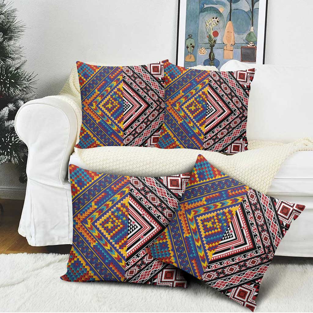 Tuvaluan and New Zealand Culture Pillow Cover The Art of Kolose and Taniko LT03 - Polynesian Pride