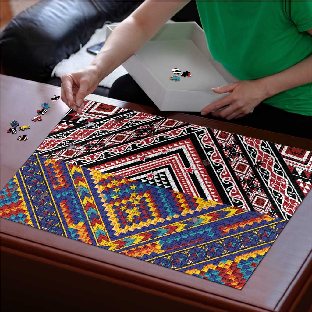 Tuvaluan and New Zealand Culture Puzzle The Art of Kolose and Taniko LT03 - Polynesian Pride