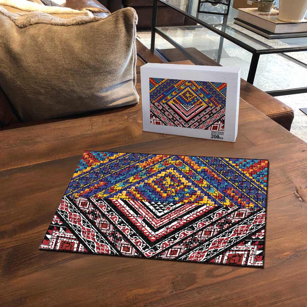 Tuvaluan and New Zealand Culture Puzzle The Art of Kolose and Taniko LT03 - Polynesian Pride