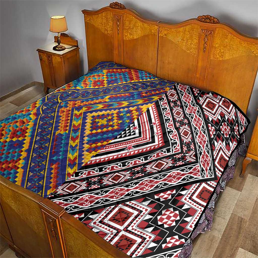 Tuvaluan and New Zealand Culture Quilt The Art of Kolose and Taniko LT03 - Polynesian Pride