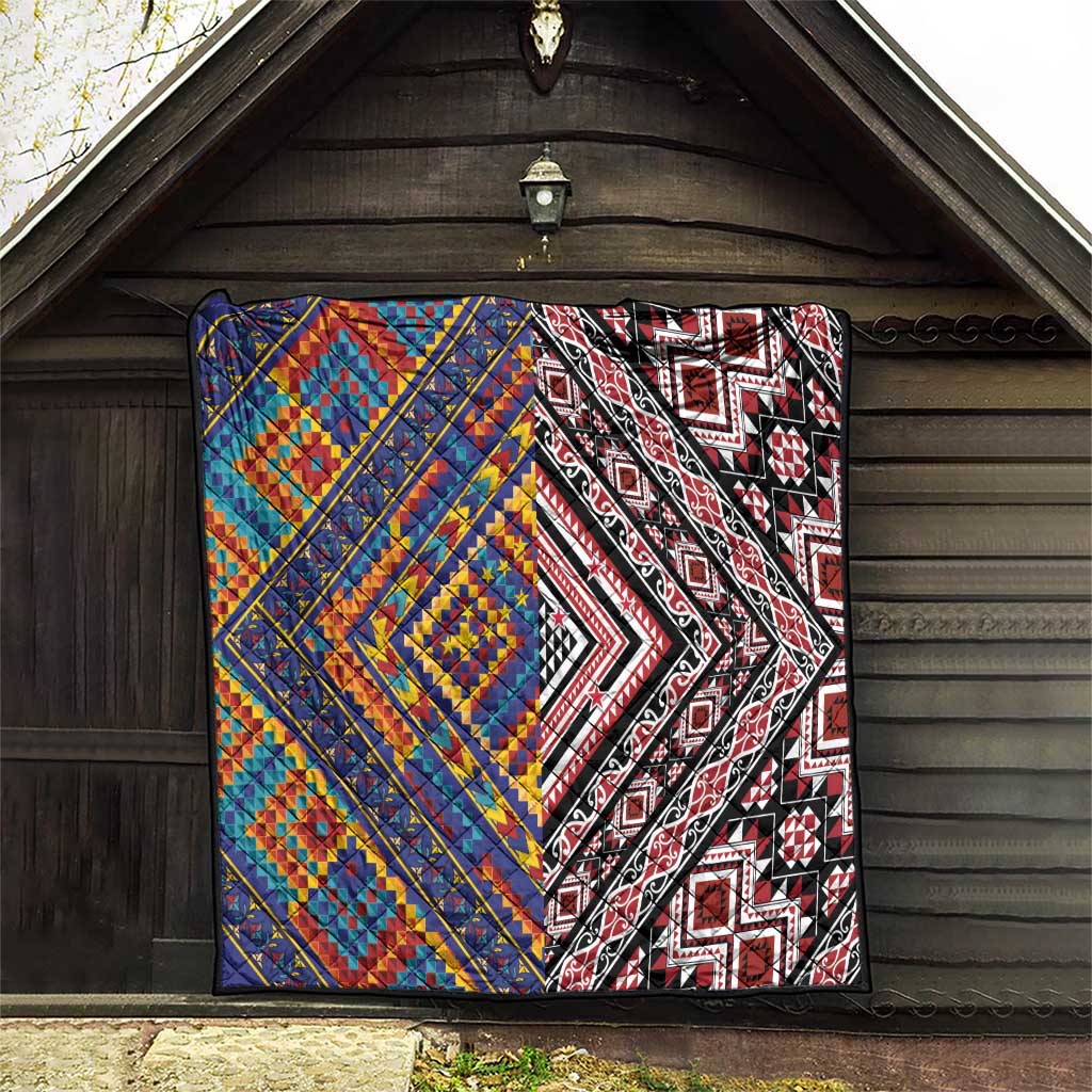 Tuvaluan and New Zealand Culture Quilt The Art of Kolose and Taniko LT03 - Polynesian Pride