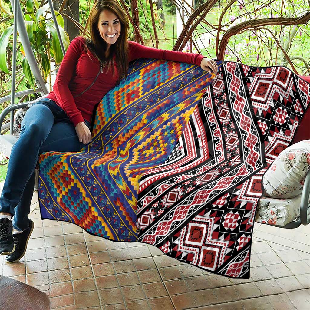 Tuvaluan and New Zealand Culture Quilt The Art of Kolose and Taniko LT03 - Polynesian Pride