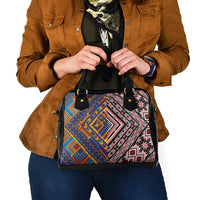 Tuvaluan and New Zealand Culture Shoulder Handbag The Art of Kolose and Taniko LT03 - Polynesian Pride