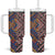 Tuvaluan and New Zealand Culture Tumbler With Handle The Art of Kolose and Taniko - Polynesian Pride