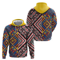 Tuvaluan and New Zealand Culture Zip Hoodie The Art of Kolose and Taniko LT03 - Polynesian Pride