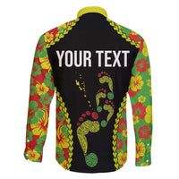 Personalised Vanuatu Running Family Matching Summer Maxi Dress and Hawaiian Shirt Footprint and Hibiscus Polynesian Style LT03 - Polynesian Pride