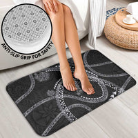 Hawaiian Kakau Art and Hisbiscus Tattoo Bathroom Set Tribal Pattern-Silver Style - Polynesian Pride