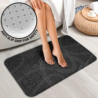 Hawaiian Kakau Art and Hisbiscus Tattoo Bathroom Set Tribal Pattern-Black Gradient Style LT03 - Polynesian Pride