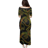 Hawaiian Kakau Art and Hisbiscus Tattoo Family Matching Puletasi and Hawaiian Shirt Tribal Pattern-Reggae Style LT03 - Polynesian Pride