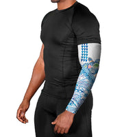 Hawaiian Abstract Sea Turtle Arm Sleeves Polynesian Tapa Art and Kakau Tattoo White WaterColor LT03 - Polynesian Pride