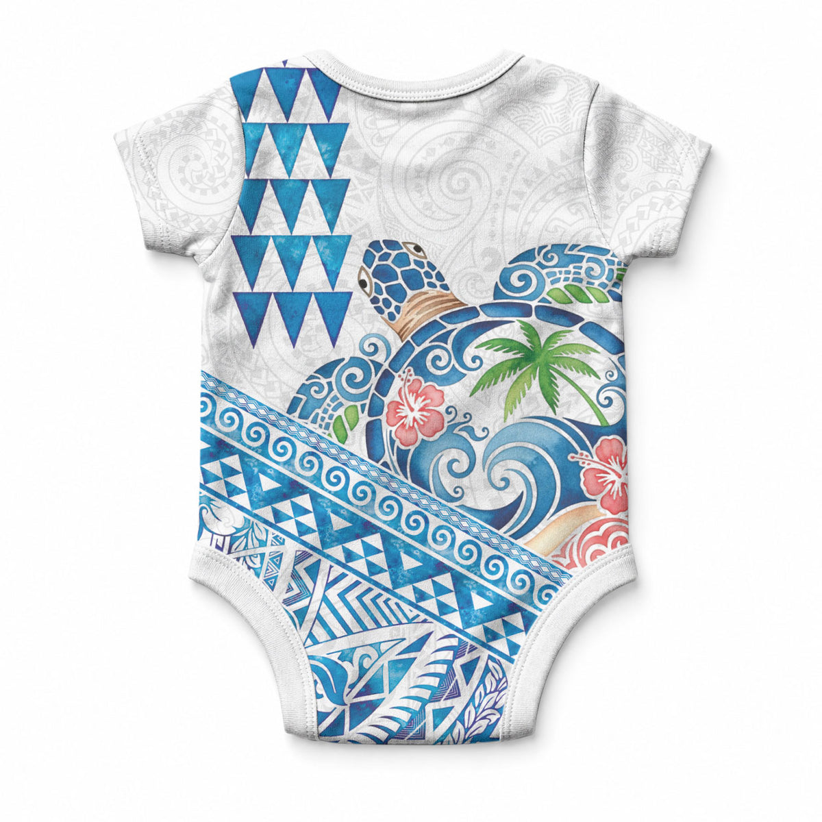 Hawaiian Abstract Sea Turtle Baby Onesie