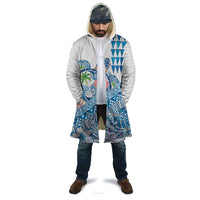 Hawaiian Abstract Sea Turtle Cloak Polynesian Tapa Art and Kakau Tattoo White WaterColor LT03 - Polynesian Pride