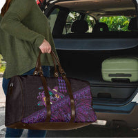 Hawaiian Abstract Sea Turtle Travel Bag Polynesian Tapa Art and Kakau Tattoo Purple WaterColor LT03 - Polynesian Pride