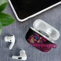 Hawaiian Abstract Sea Turtle AirPods Case Polynesian Tapa Art and Kakau Tattoo Pink WaterColor LT03 - Polynesian Pride