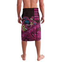 Hawaiian Abstract Sea Turtle Lavalava Polynesian Tapa Art and Kakau Tattoo Pink WaterColor LT03 - Polynesian Pride