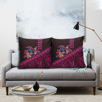 Hawaiian Abstract Sea Turtle Pillow Cover Polynesian Tapa Art and Kakau Tattoo Pink WaterColor LT03 - Polynesian Pride