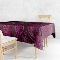 Hawaiian Abstract Sea Turtle Tablecloth Polynesian Tapa Art and Kakau Tattoo Pink WaterColor - Polynesian Pride