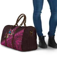 Hawaiian Abstract Sea Turtle Travel Bag Polynesian Tapa Art and Kakau Tattoo Pink WaterColor LT03 - Polynesian Pride