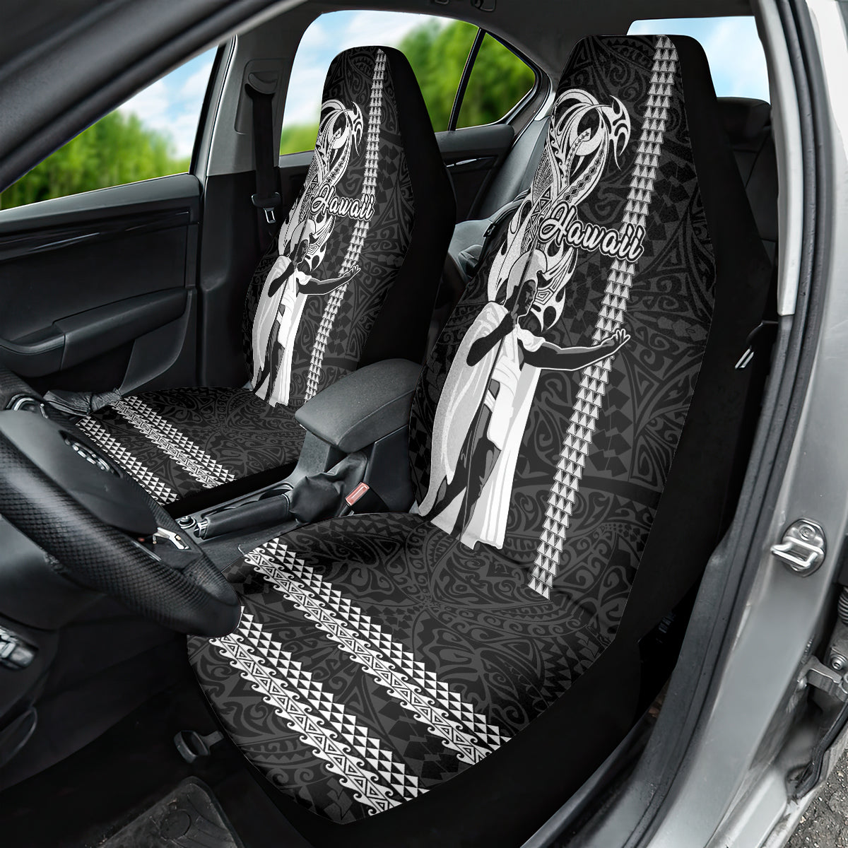Hawaii Island Car Seat Cover Hawaiian King and Kakau Symbols Abstract Shoulder Tattoo LT03 - Polynesian Pride