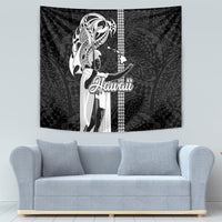 Hawaii Island Tapestry Hawaiian King and Kakau Symbols Abstract Shoulder Tattoo LT03 - Polynesian Pride