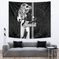 Hawaii Island Tapestry Hawaiian King and Kakau Symbols Abstract Shoulder Tattoo LT03 - Polynesian Pride