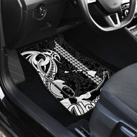 Custom Hawaii Island Car Mats Hawaiian King and Kakau Symbols Abstract Shoulder Tattoo LT03 - Polynesian Pride