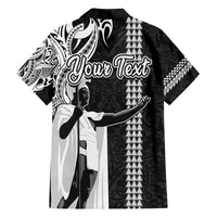 Custom Hawaii Island Family Matching Off Shoulder Maxi Dress and Hawaiian Shirt Hawaiian King and Kakau Symbols Abstract Shoulder Tattoo LT03 - Polynesian Pride