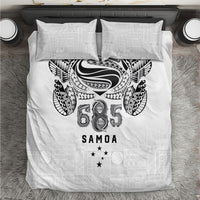 Super Samoa 685 Tribal Tattoo Bedding Set Siapo Pattern White Edition LT03 White - Polynesian Pride
