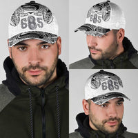 Super Samoa 685 Tribal Tattoo Classic Cap Siapo Pattern White Edition LT03 - Polynesian Pride