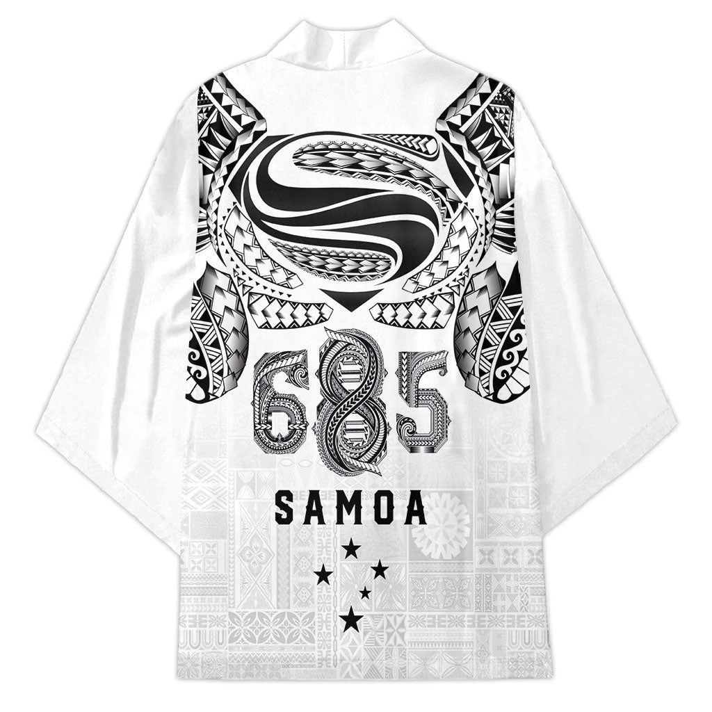Super Samoa 685 Tribal Tattoo Kimono Siapo Pattern White Edition LT03 - Polynesian Pride
