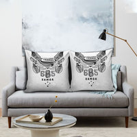 Super Samoa 685 Tribal Tattoo Pillow Cover Siapo Pattern White Edition LT03 - Polynesian Pride