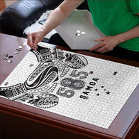 Super Samoa 685 Tribal Tattoo Puzzle Siapo Pattern White Edition LT03 - Polynesian Pride