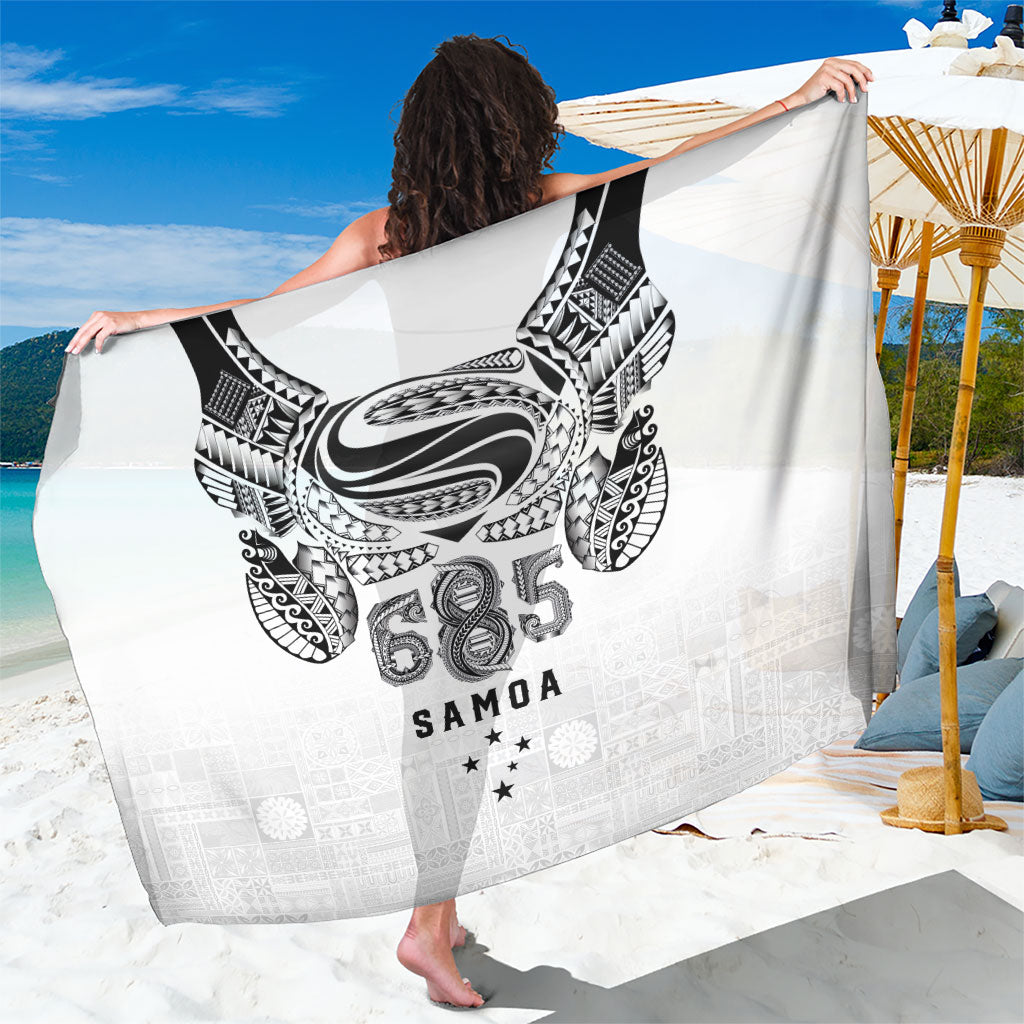 Super Samoa 685 Tribal Tattoo Sarong Siapo Pattern White Edition LT03 One Size 44 x 66 inches White - Polynesian Pride
