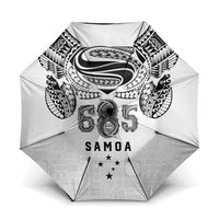 Super Samoa 685 Tribal Tattoo Umbrella Siapo Pattern White Edition LT03 One Size Folded 11.42 inch Opened Diameter 37.4 inch White - Polynesian Pride
