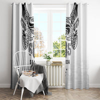 Super Samoa 685 Tribal Tattoo Window Curtain Siapo Pattern White Edition LT03 - Polynesian Pride
