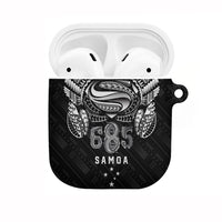 Super Samoa 685 Tribal Tattoo AirPods Case Samoan Ornament Pattern Black Edition LT03 Black - Polynesian Pride