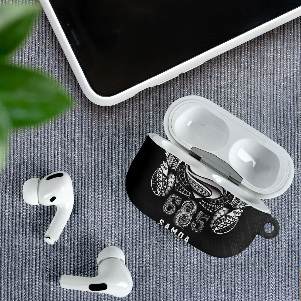 Super Samoa 685 Tribal Tattoo AirPods Case Samoan Ornament Pattern Black Edition LT03 - Polynesian Pride