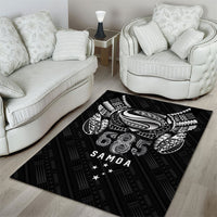 Super Samoa 685 Tribal Tattoo Area Rug Samoan Ornament Pattern Black Edition LT03 - Polynesian Pride
