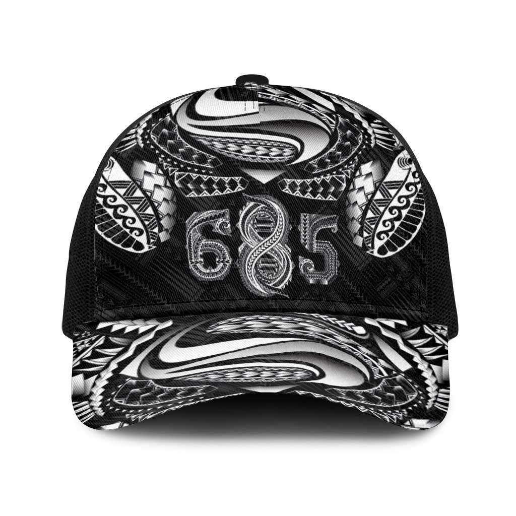 Super Samoa 685 Tribal Tattoo Baseball Net Cap Samoan Ornament Pattern Black Edition LT03 One Size Black Black - Polynesian Pride