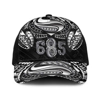 Super Samoa 685 Tribal Tattoo Baseball Net Cap Samoan Ornament Pattern Black Edition LT03 One Size Black Black - Polynesian Pride